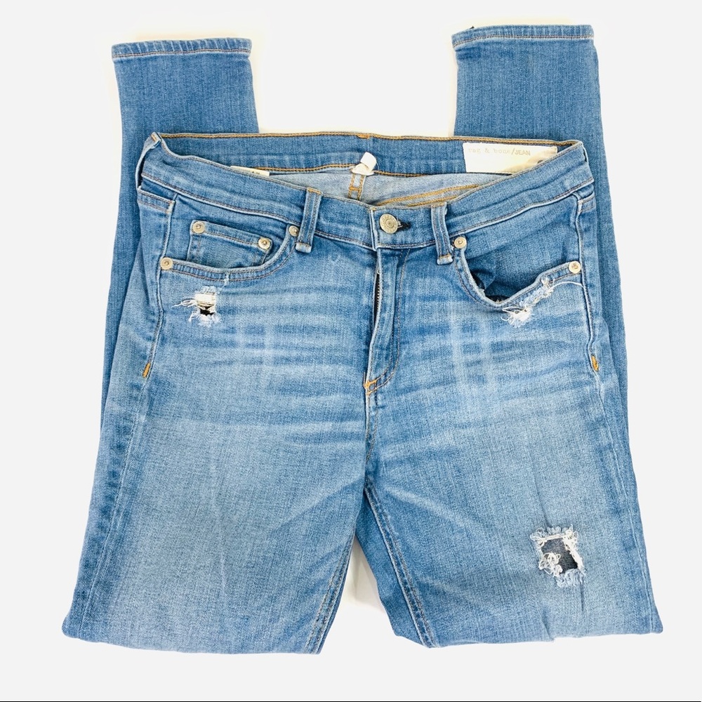 Rag & Bone Jean Zipper Capri Distressed Size 29 - Picture 3 of 7